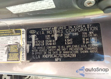 2016 Kia Sportage Lx from USA, damaged, VIN KNDPBCAC7G7834299